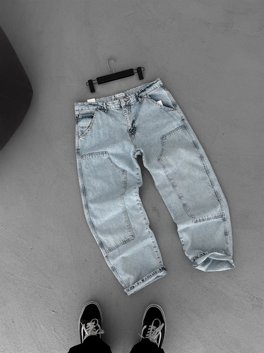 Baggy Pants with Patch Details