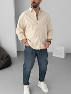 Slub Fabric Long Sleeve Shirt