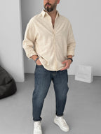 Slub Fabric Long Sleeve Shirt