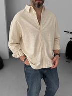 Slub Fabric Long Sleeve Shirt