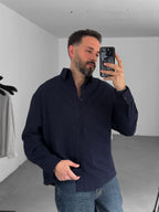 Slub Fabric Long Sleeve Shirt