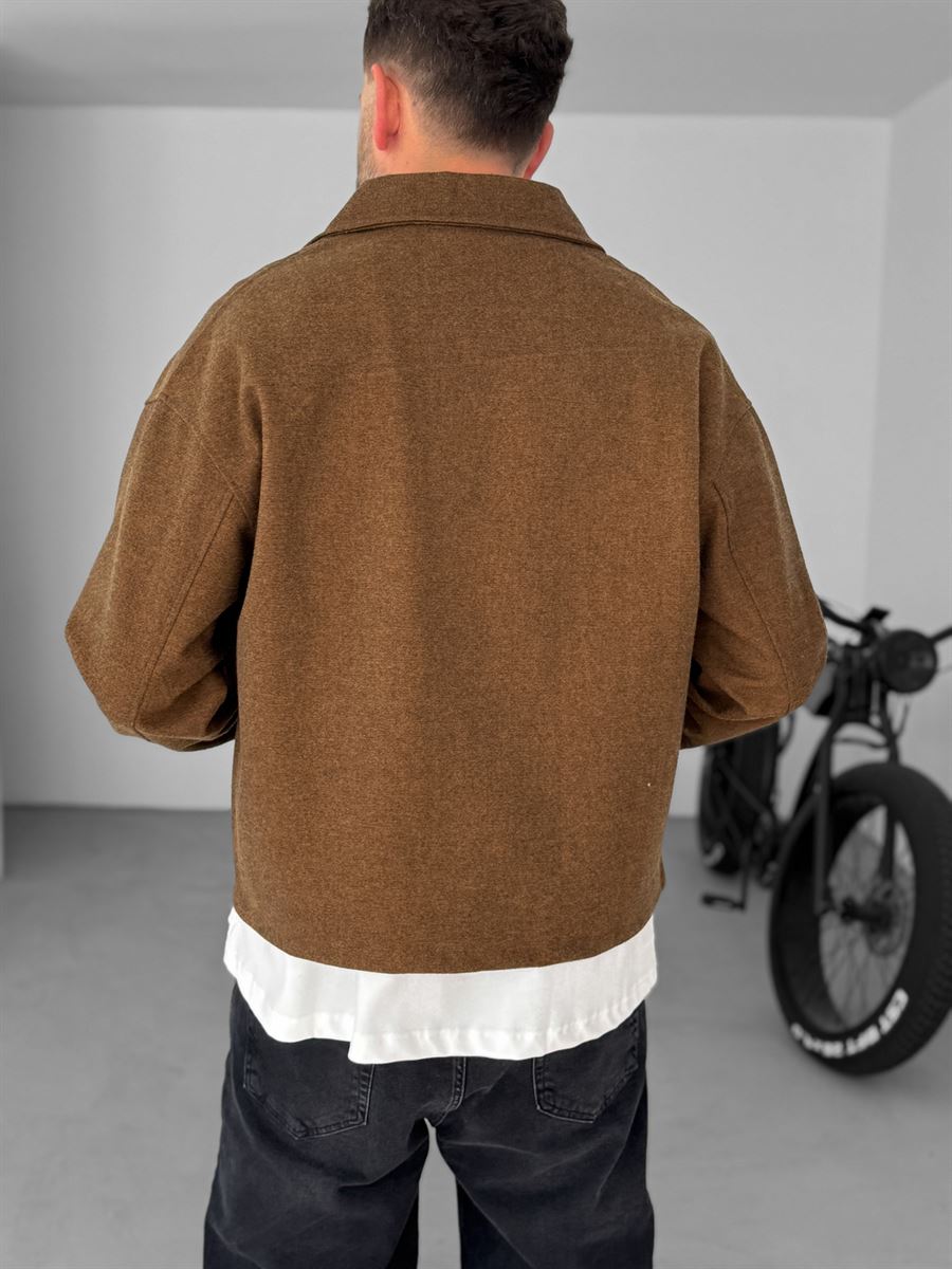 Boxy Fit Buttoned Jacket