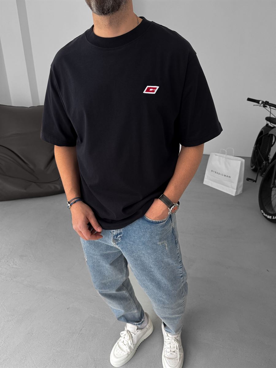 C-Embroidered Oversize T-Shirt