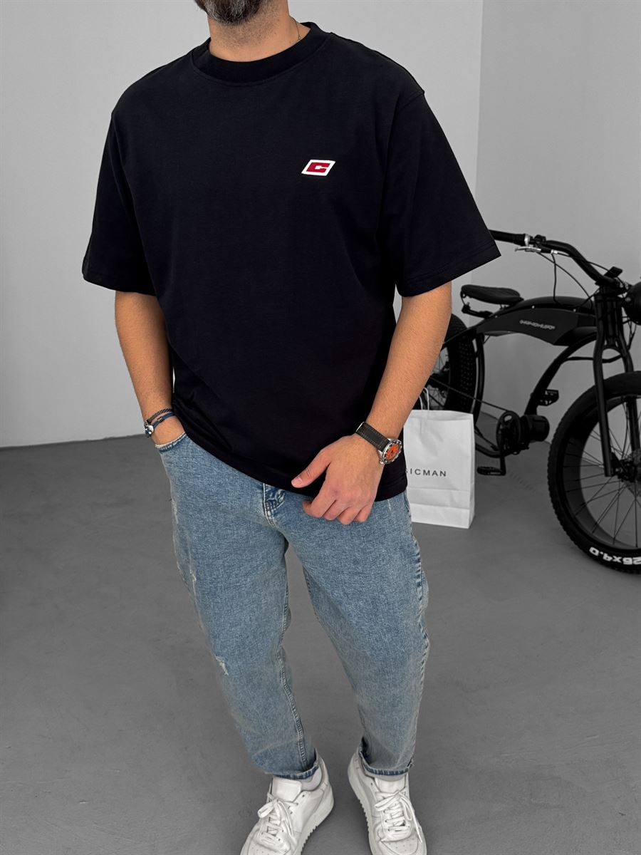 C-Embroidered Oversize T-Shirt