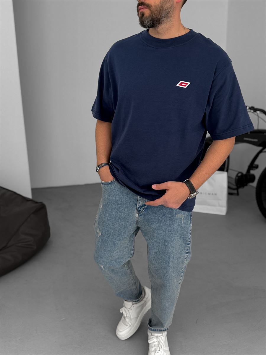 C-Embroidered Oversize T-Shirt