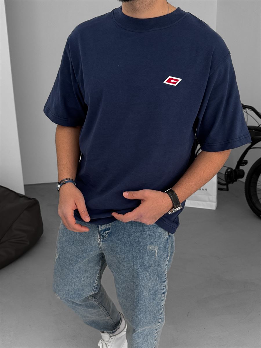 C-Embroidered Oversize T-Shirt