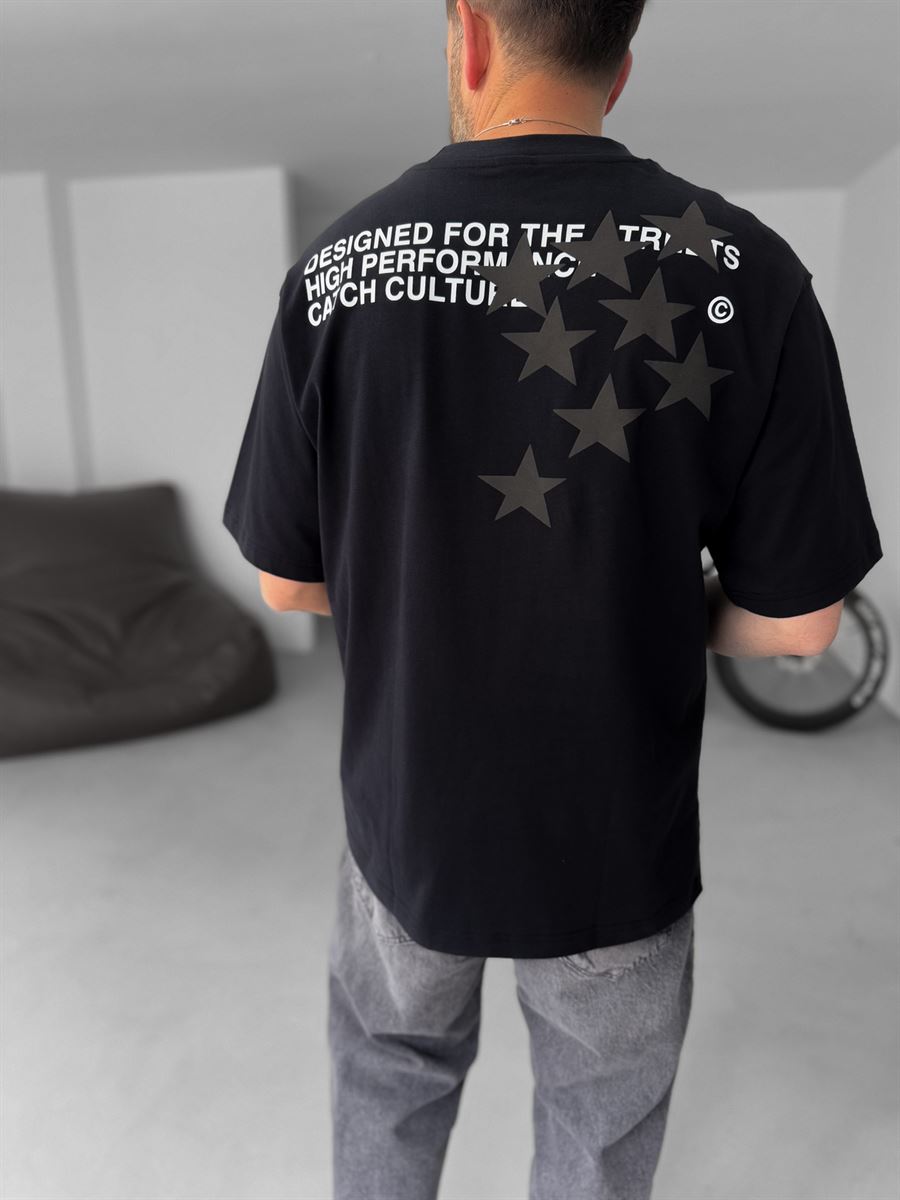 Starred C-Printed Oversize T-Shirt