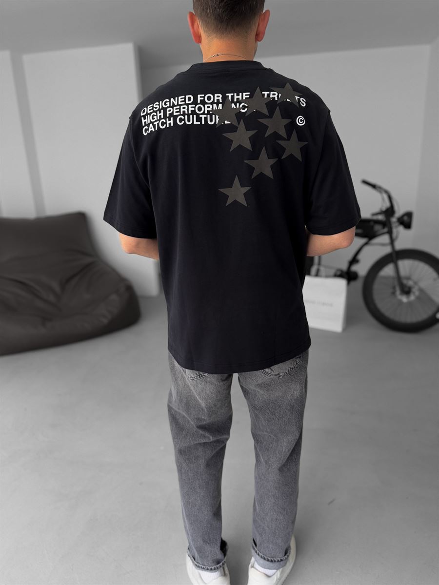 Starred C-Printed Oversize T-Shirt