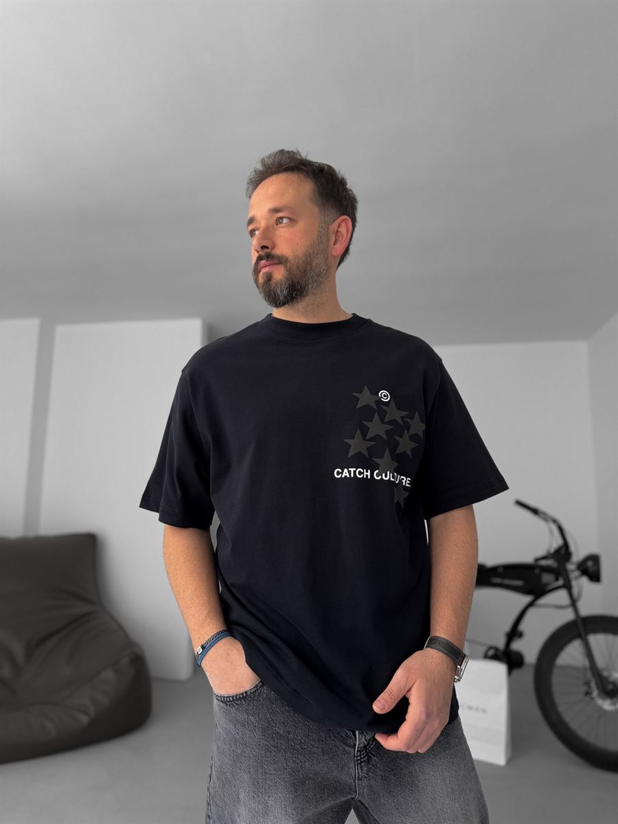 Starred C-Printed Oversize T-Shirt