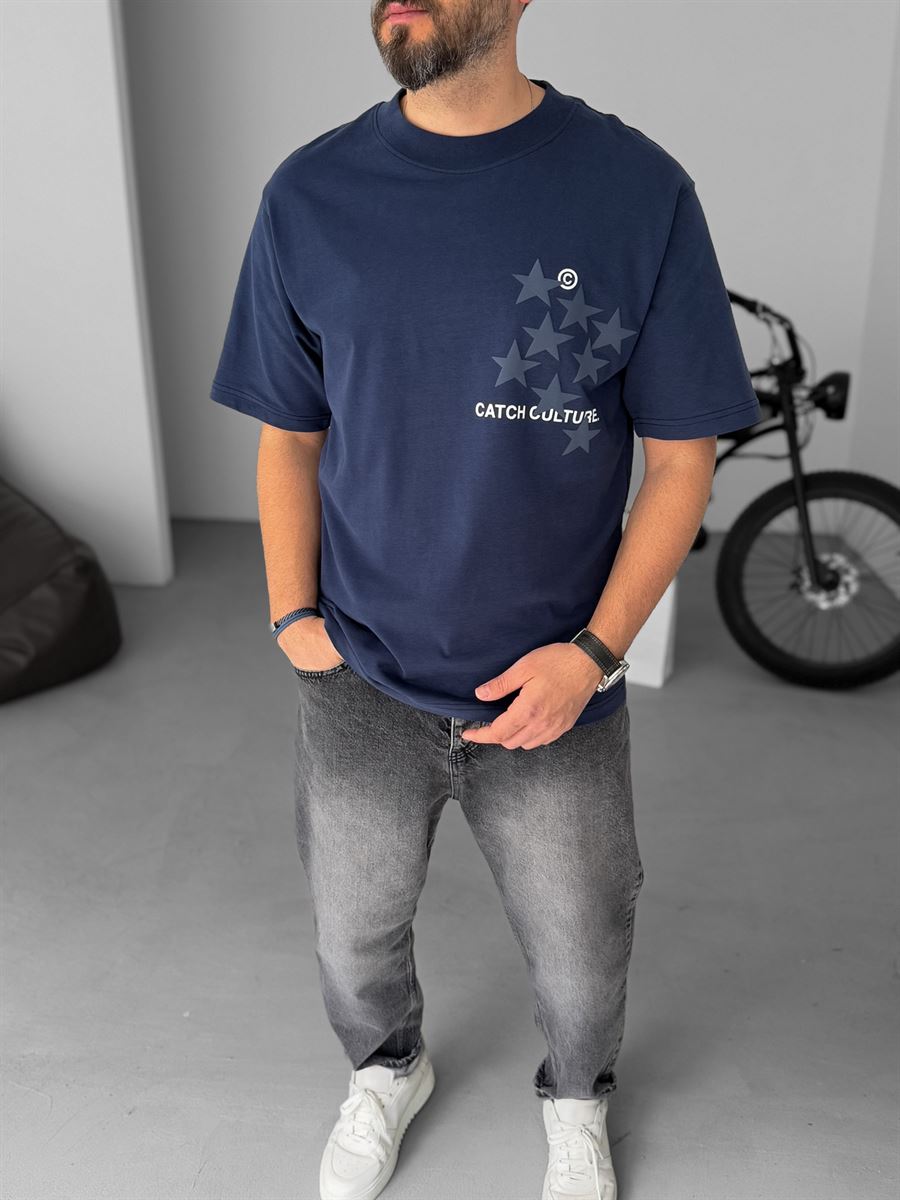 Starred C-Printed Oversize T-Shirt