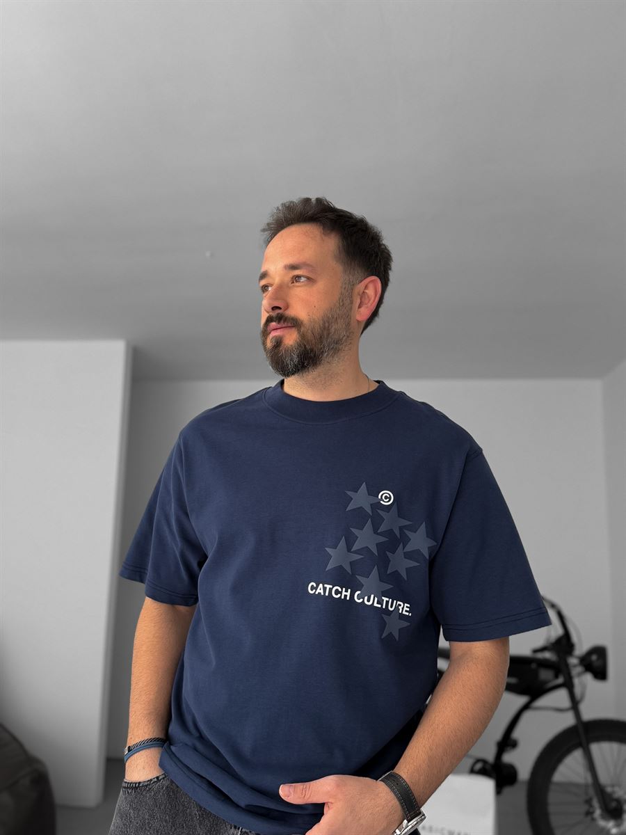 Starred C-Printed Oversize T-Shirt