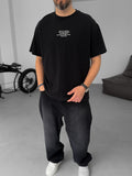 Text Embroidered Oversize T-Shirt