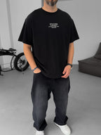 Text Embroidered Oversize T-Shirt