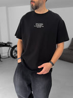 Text Embroidered Oversize T-Shirt