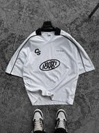 Collared Love Printed Oversize T-Shirt