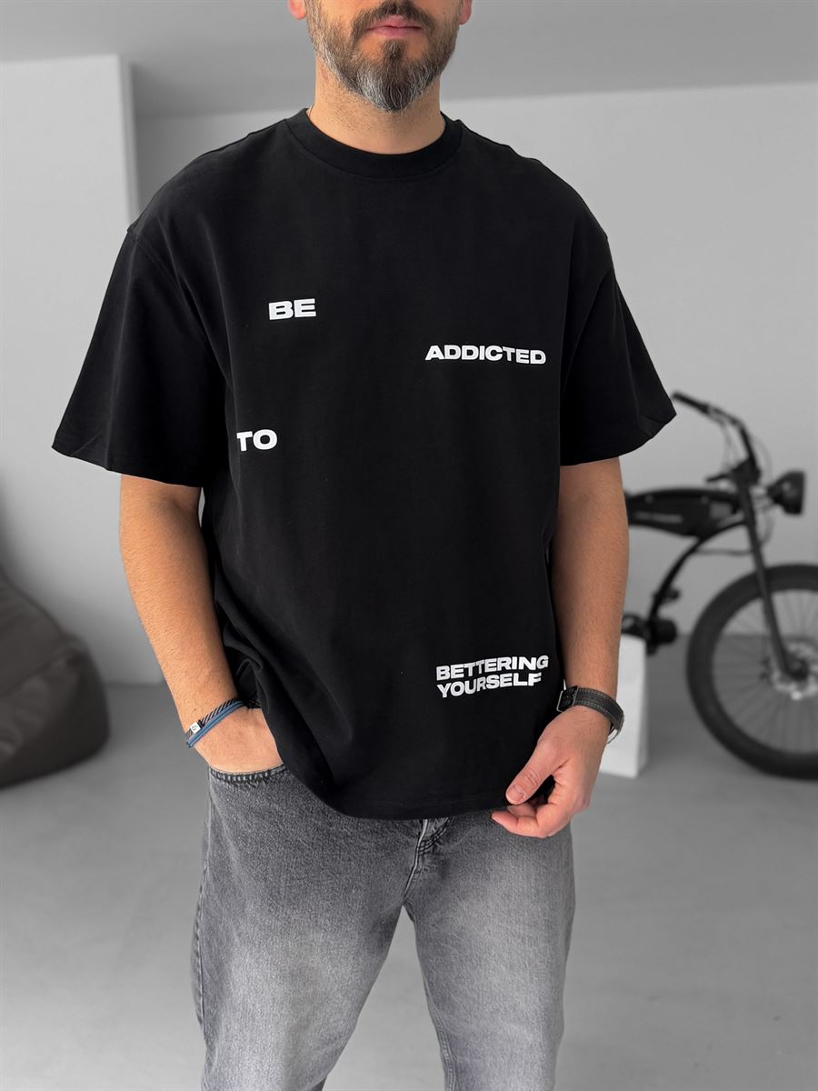Addicted Printed Oversize T-Shirt