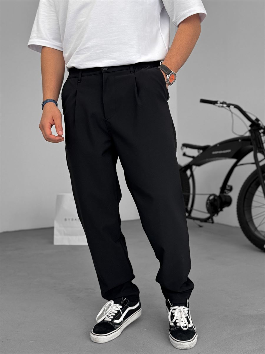 Regular Fit Pleated Parachute Pants