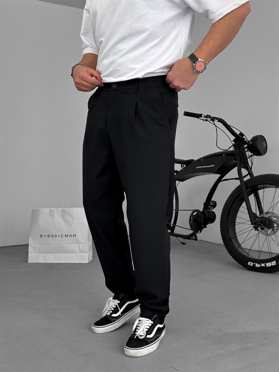 Regular Fit Pleated Parachute Pants