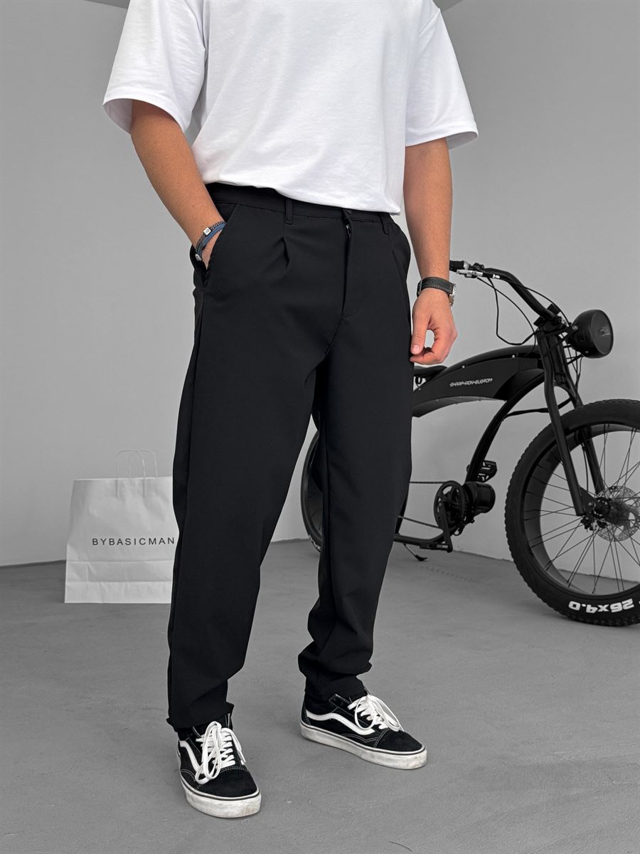 Regular Fit Pleated Parachute Pants