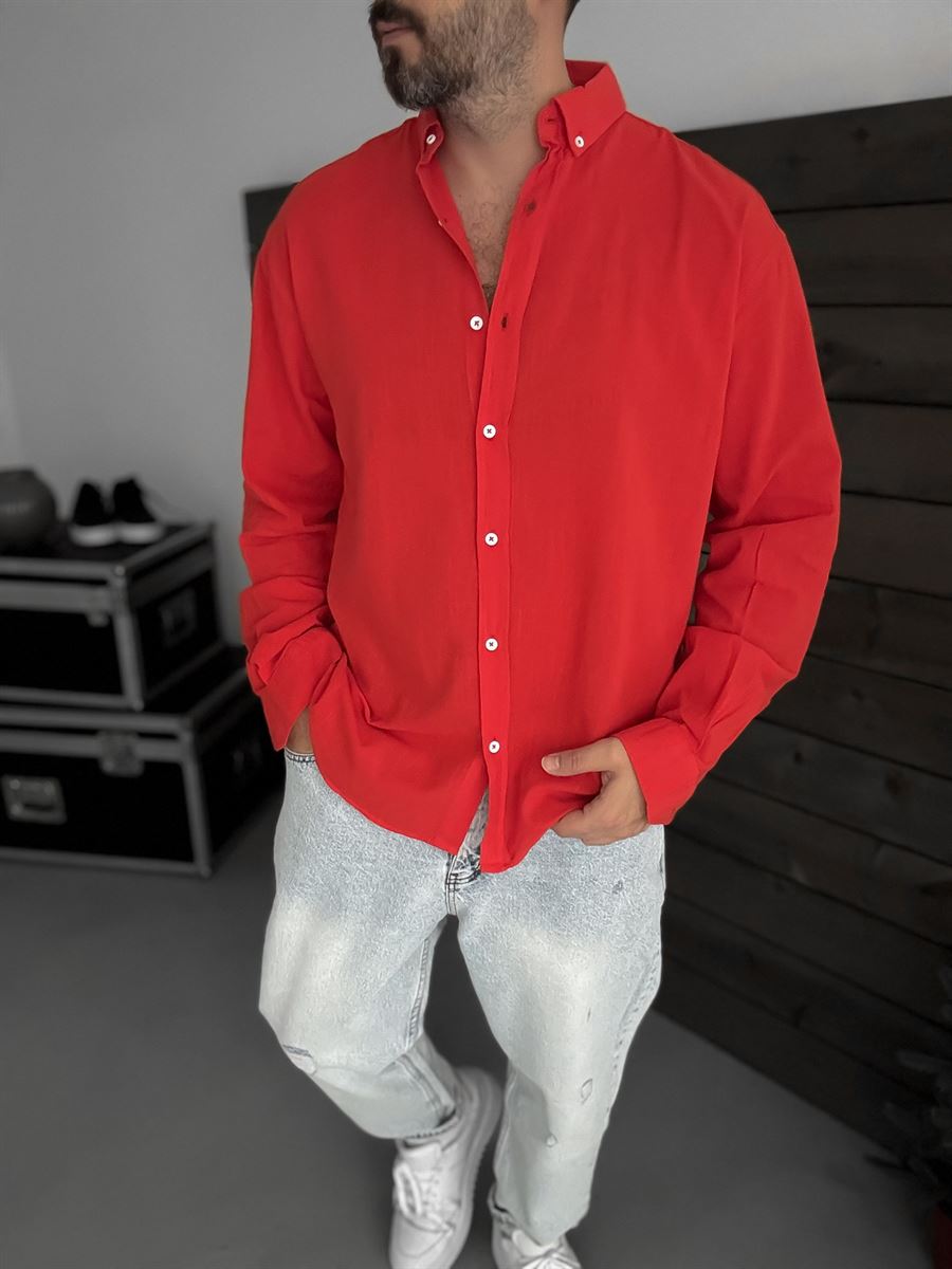 Red Fresh Fabric Basic Shirt G-5138/12