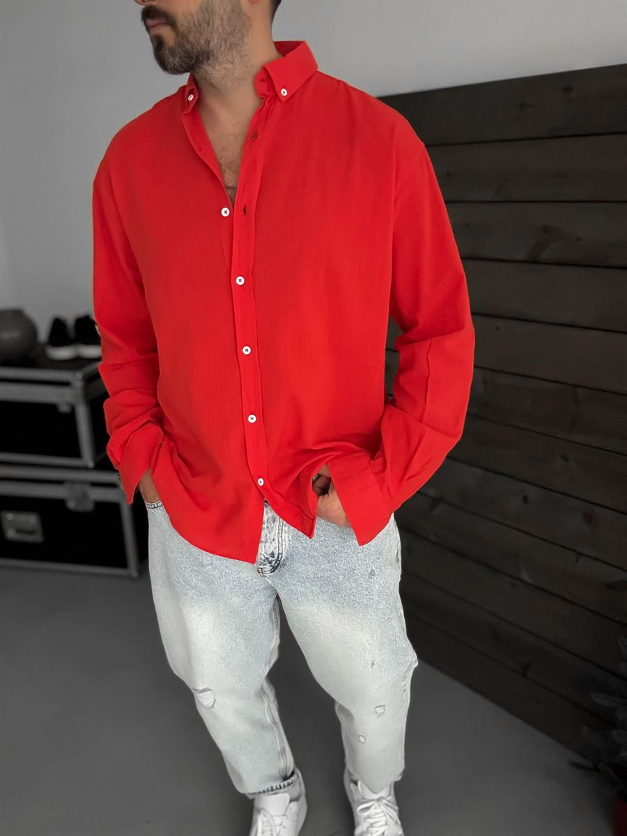 Red Fresh Fabric Basic Shirt G-5138/12