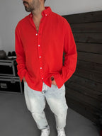 Red Fresh Fabric Basic Shirt G-5138/12