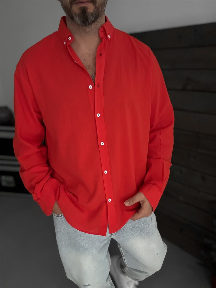 Red Fresh Fabric Basic Shirt G-5138/12