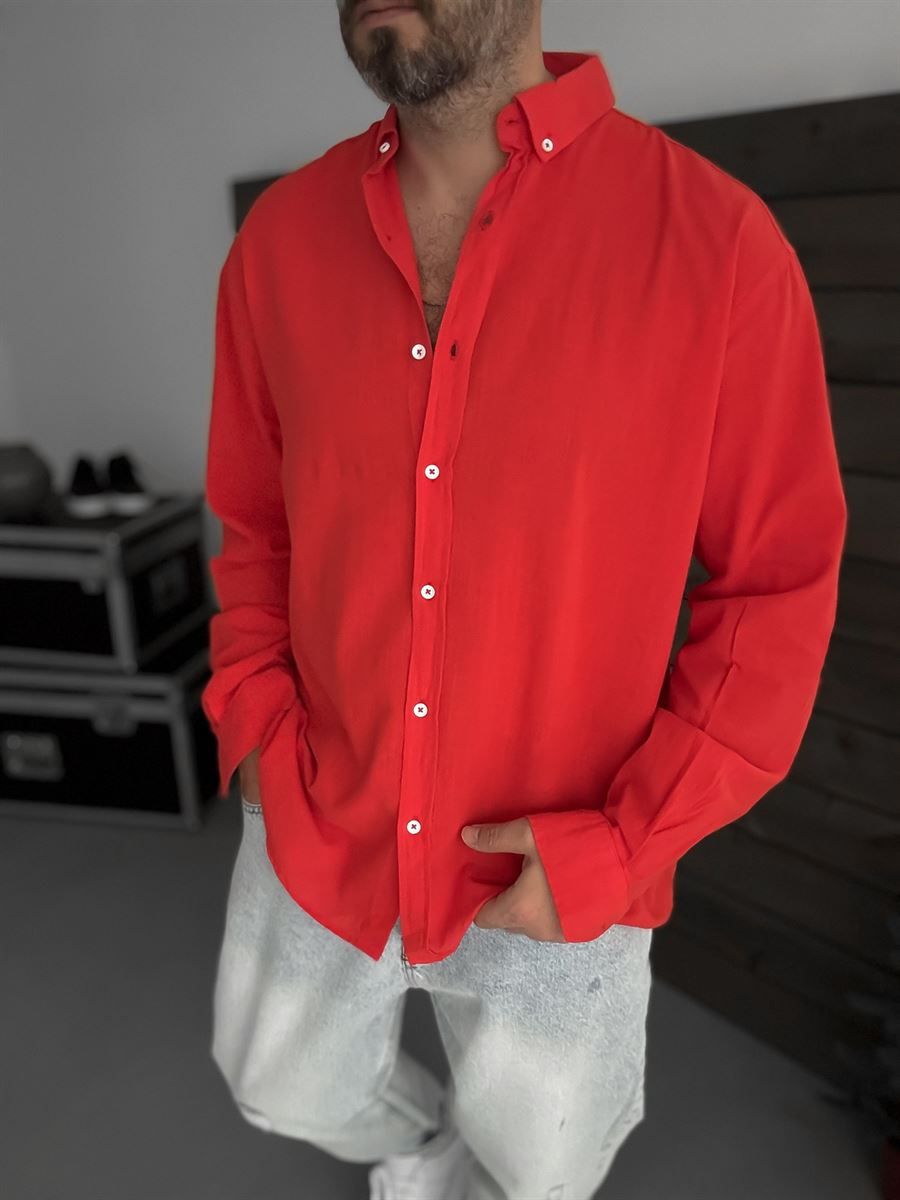 Red Fresh Fabric Basic Shirt G-5138/12