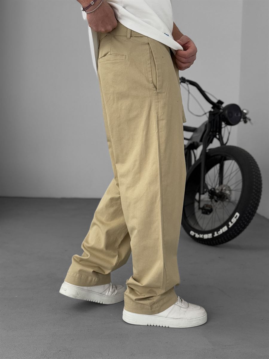 Basic Baggy Pants with Sash Belt