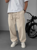 Basic Baggy Pants with Sash Belt