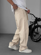 Basic Baggy Pants with Sash Belt