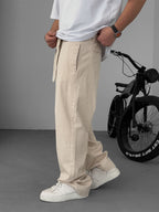 Basic Baggy Pants with Sash Belt