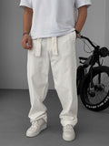 Basic Baggy Pants with Sash Belt