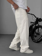 Basic Baggy Pants with Sash Belt