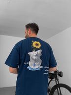 Back Floral Embroidered Oversize T-Shirt