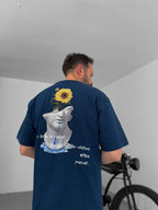 Back Floral Embroidered Oversize T-Shirt