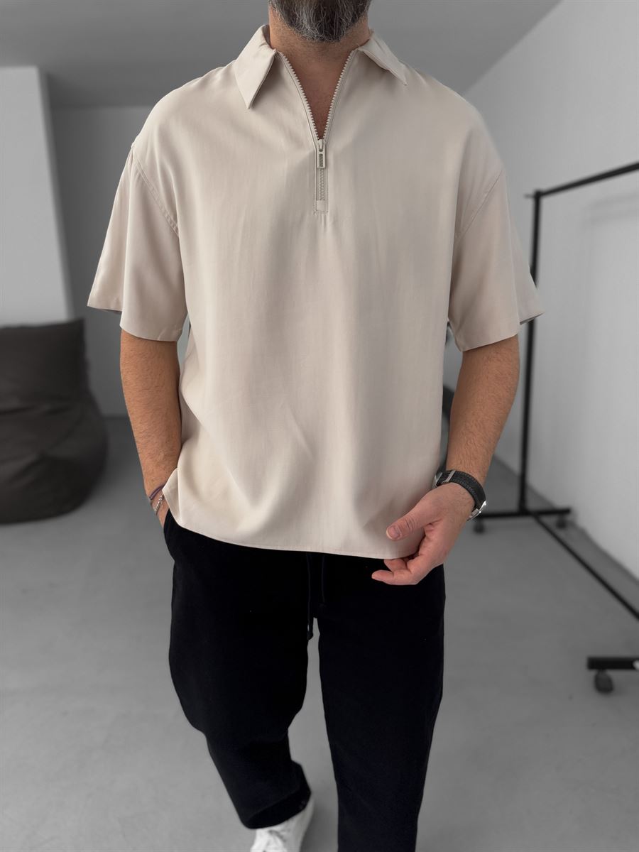 Basic Half-Zip T-Shirt