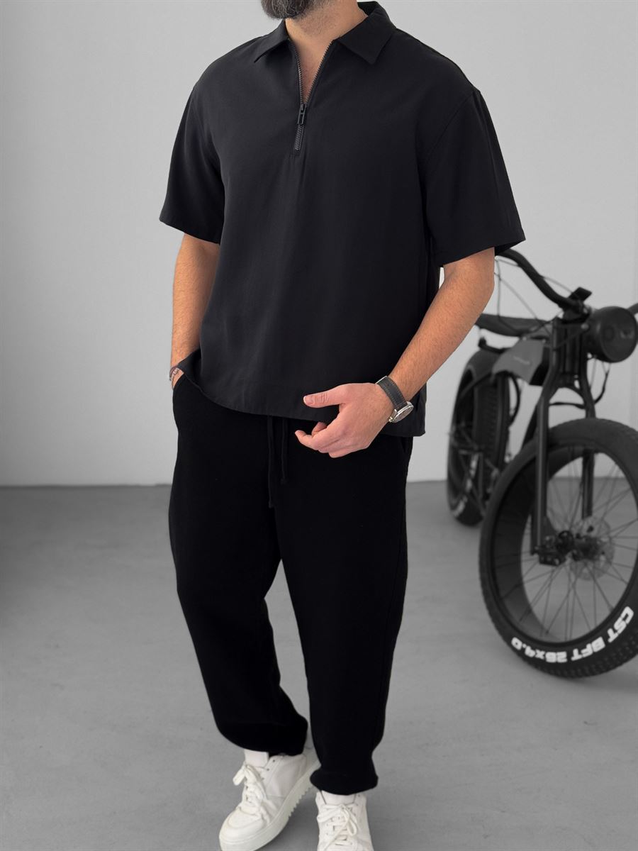 Basic Half-Zip T-Shirt