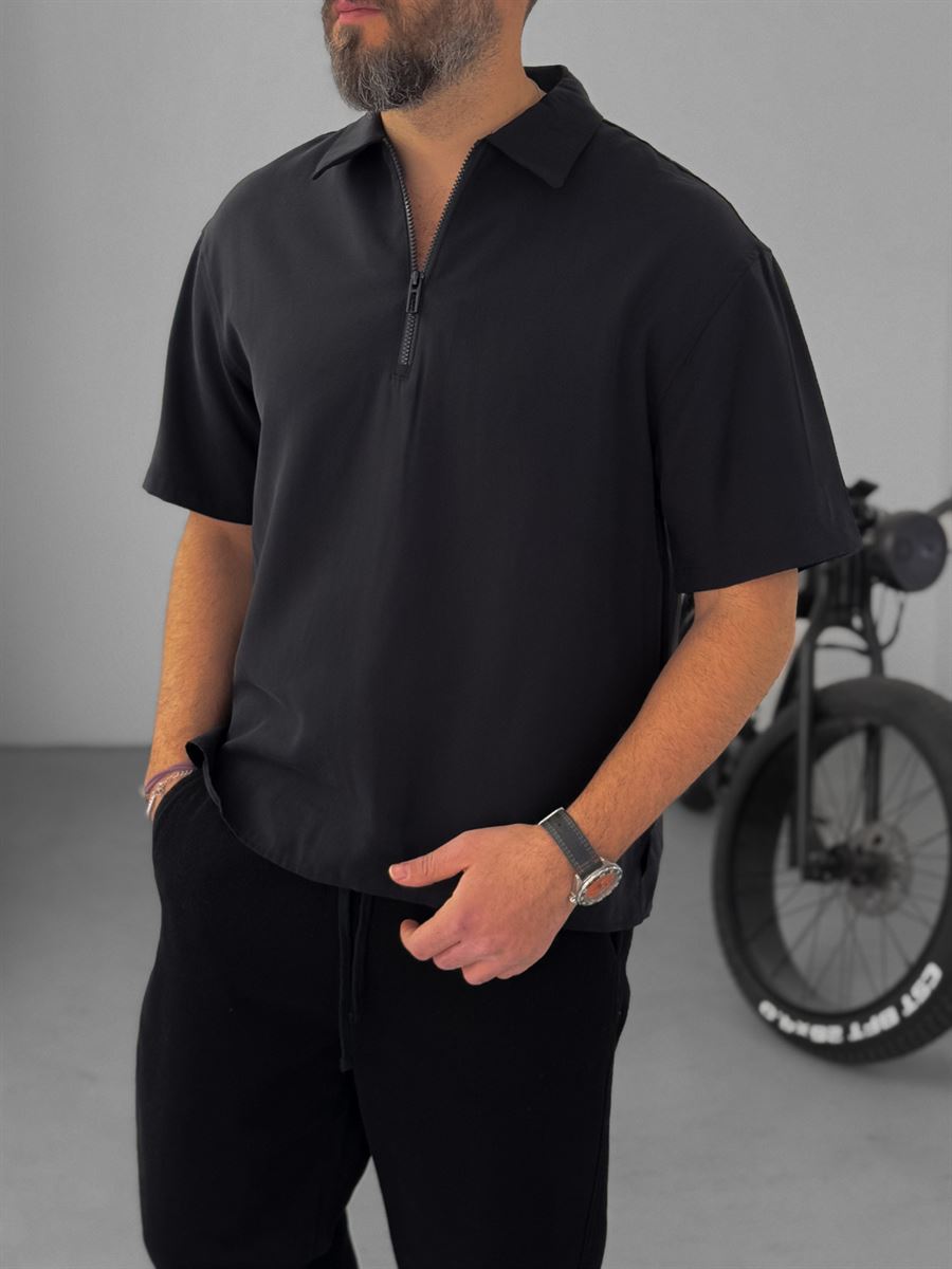 Basic Half-Zip T-Shirt