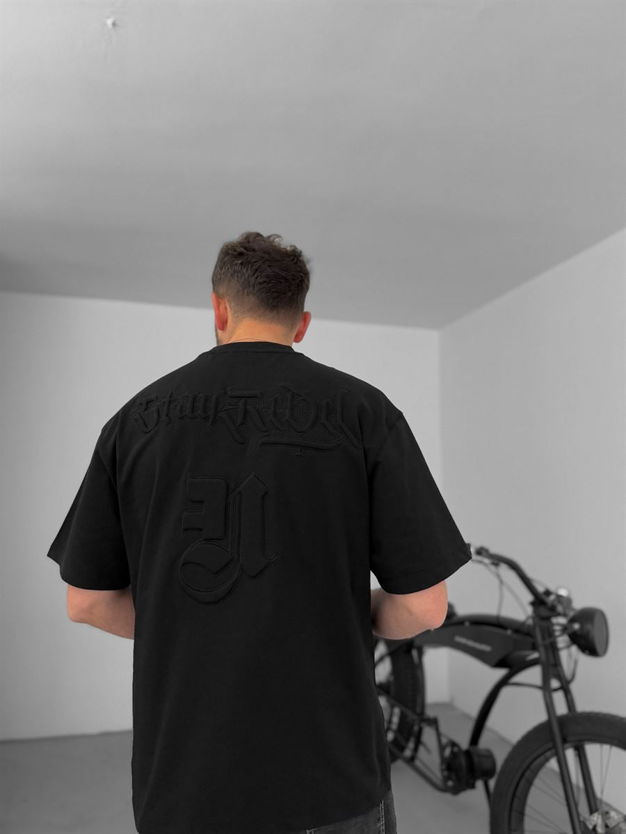 Stay Rebel Embroidered T-Shirt