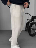 Embroidered Muslin Fabric Pants