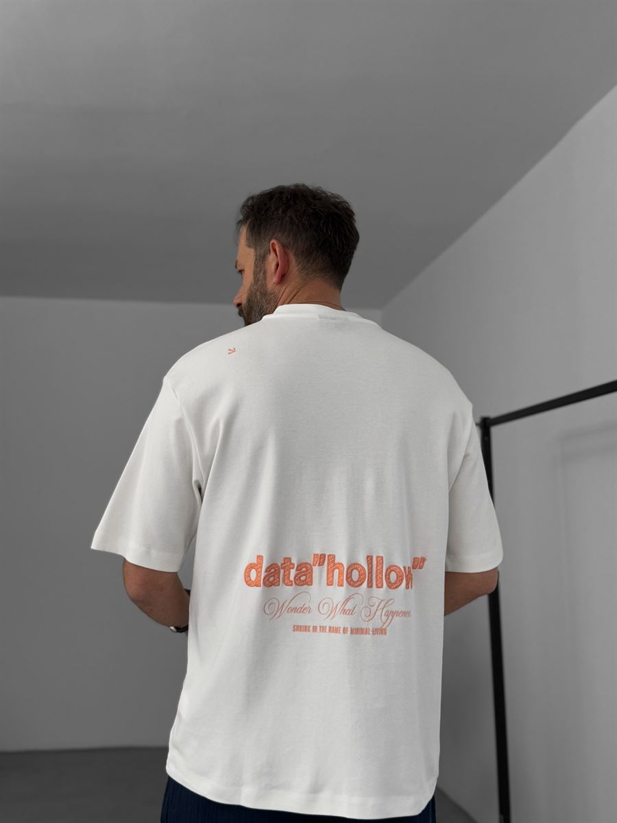 Data Hollow Embroidered T-Shirt