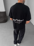 Data Hollow Embroidered T-Shirt
