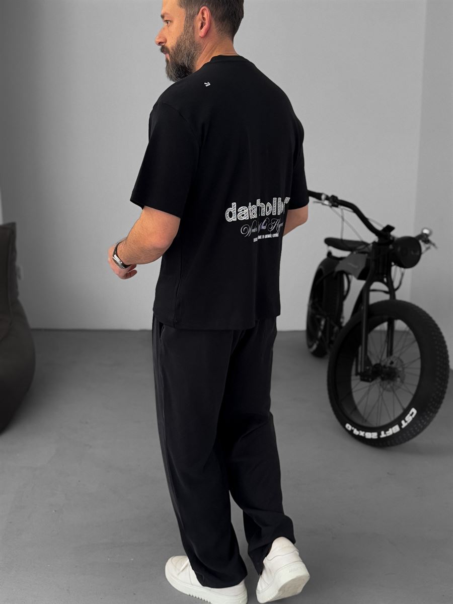 Data Hollow Embroidered T-Shirt