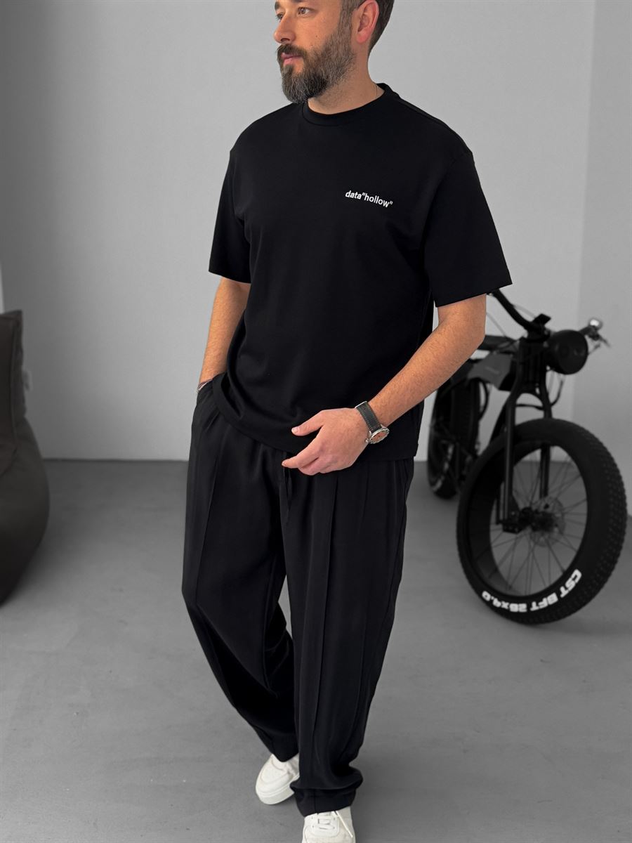 Data Hollow Embroidered T-Shirt