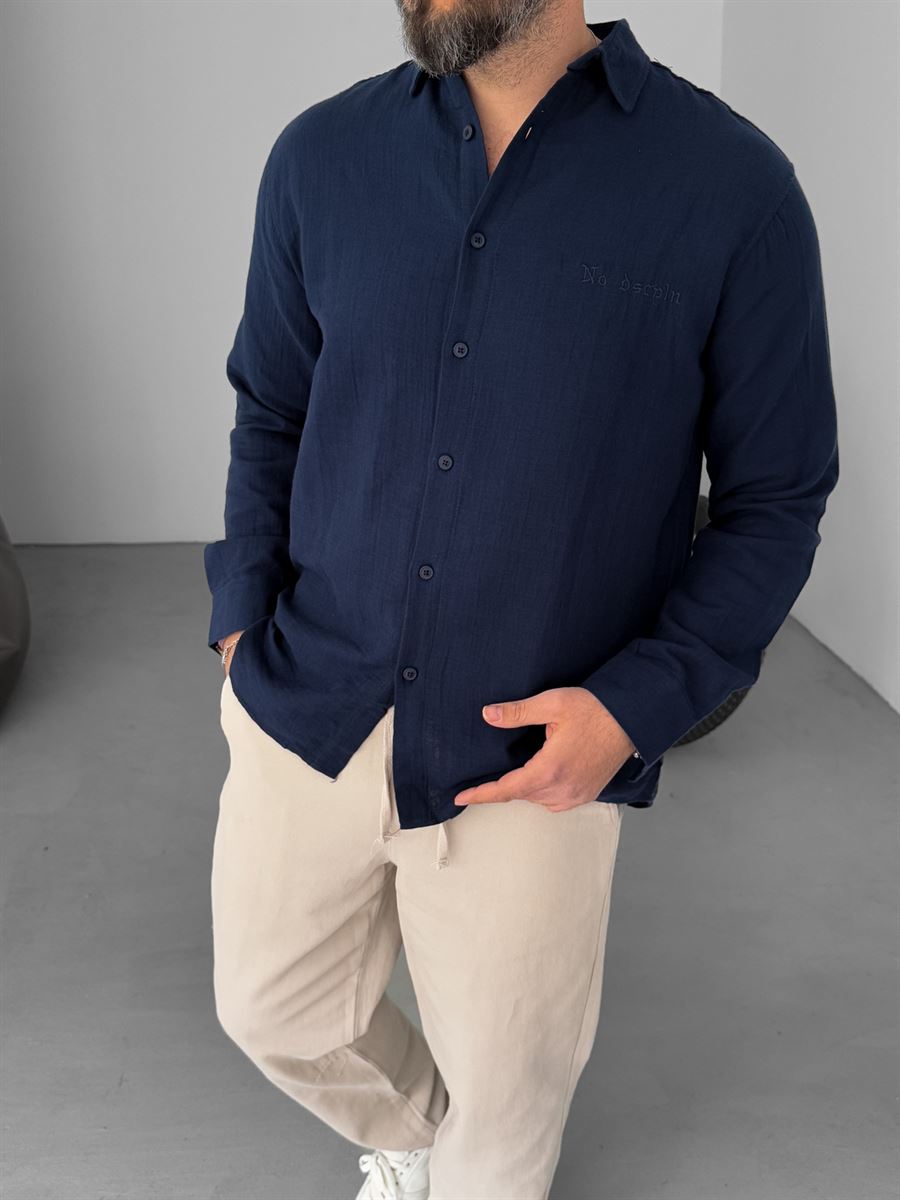 Embroidered Muslin Fabric Shirt