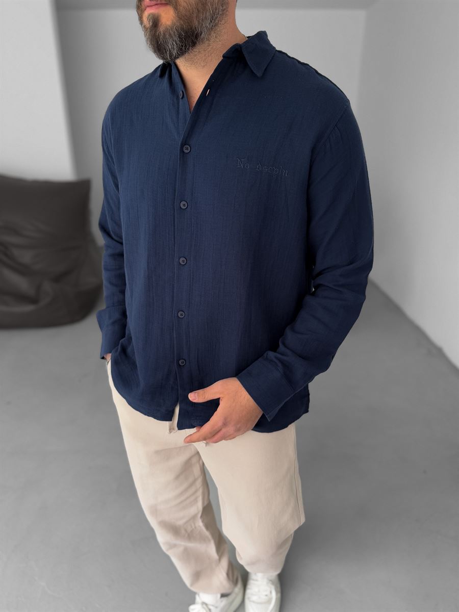 Embroidered Muslin Fabric Shirt