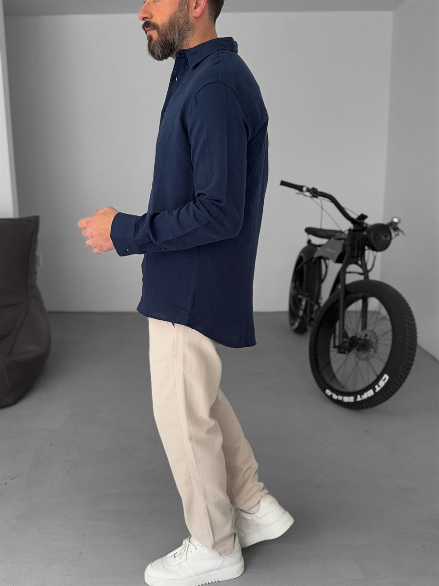 Embroidered Muslin Fabric Shirt