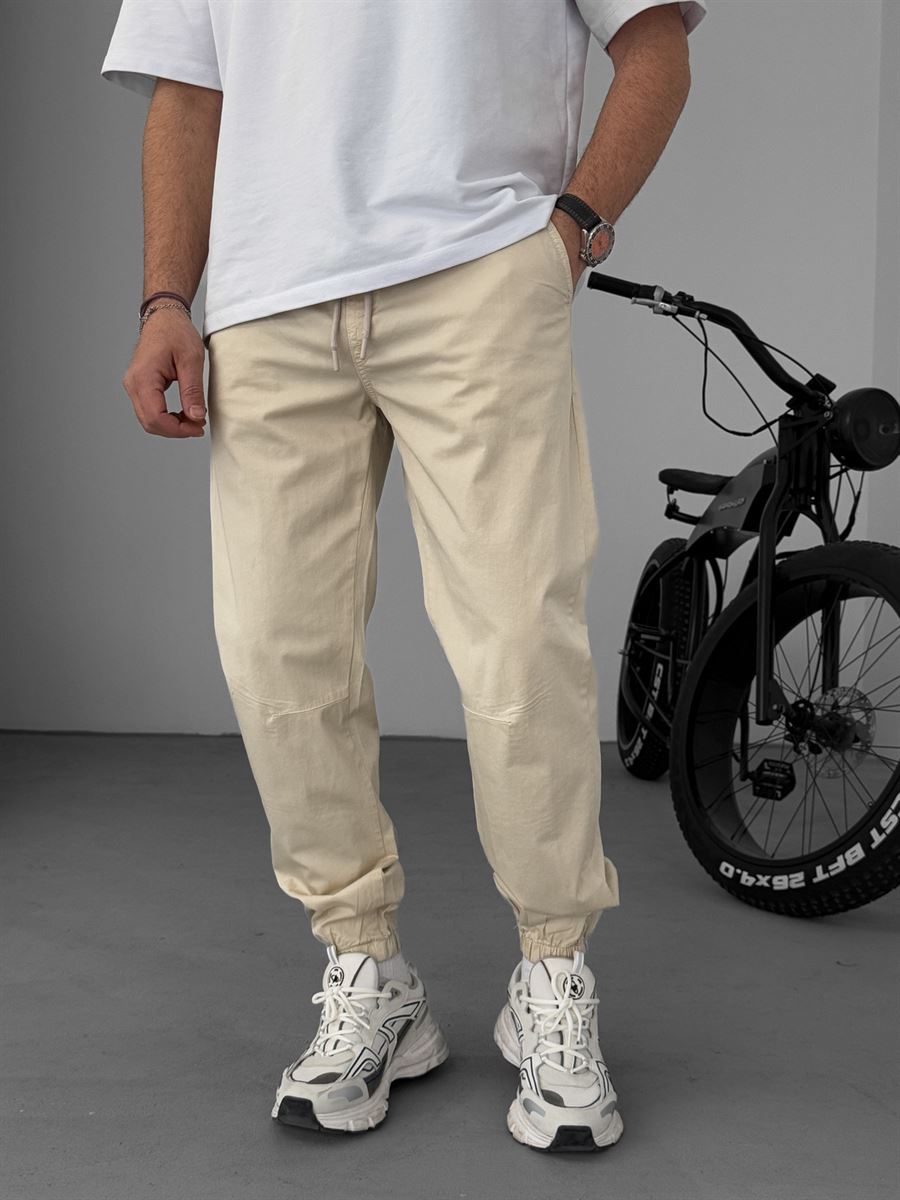 Knee Stitched Gabardine Joggers
