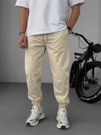 Knee Stitched Gabardine Joggers